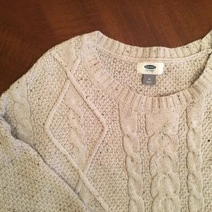 OLD NAVY cable knit crew neck sweater